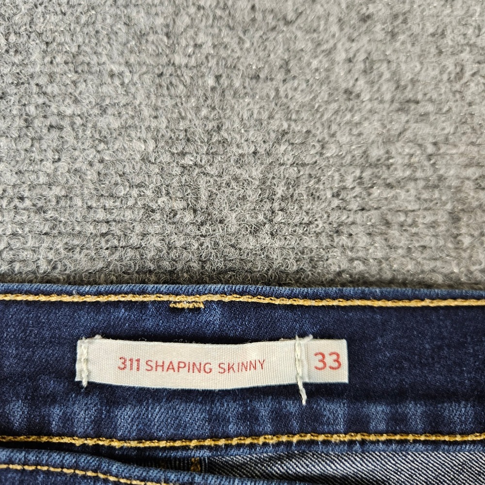 Levis 311 Shaping Skinny Jeans Dark Indigo Blue Denim 19626-0001 Womens 33x30 - Picture 7 of 12